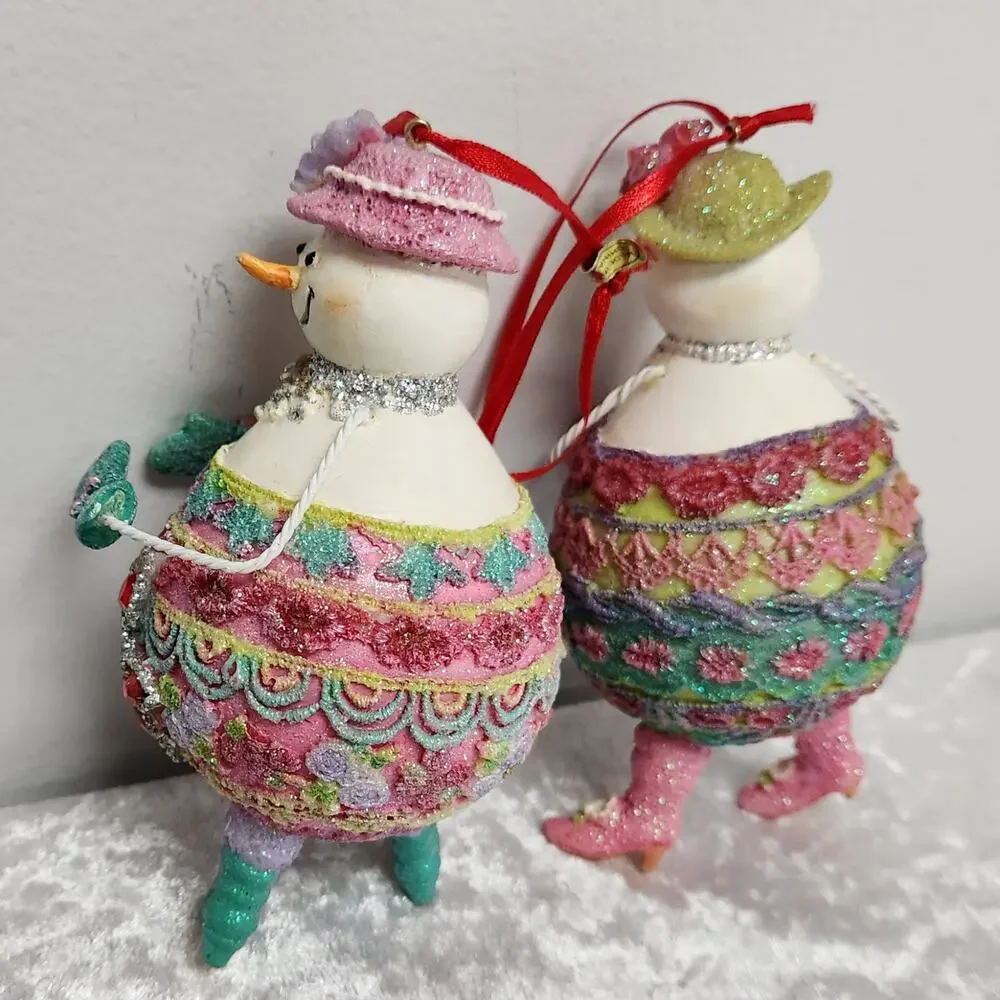 Christmas Decorative Snowman Ornament-Set of 2